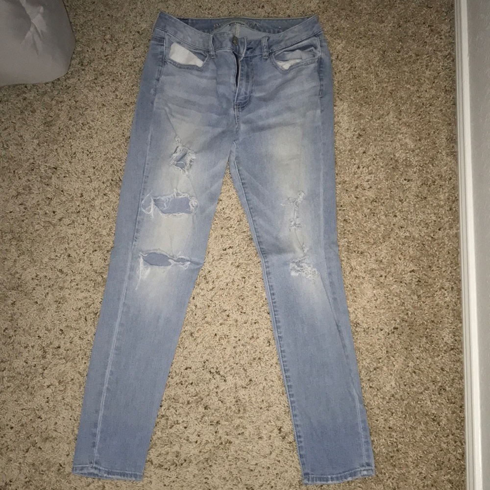 women's american eagle super stretch jeans size 10